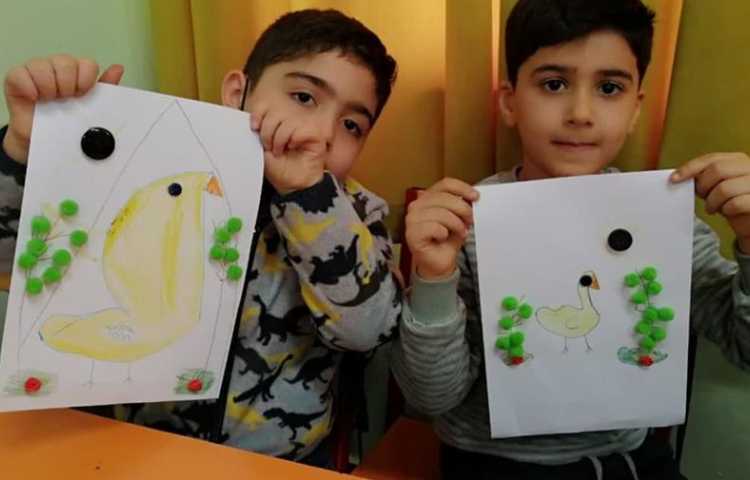 آموزش ساخت دست سازه و نقاشی اردک پایه اول دبستان 3