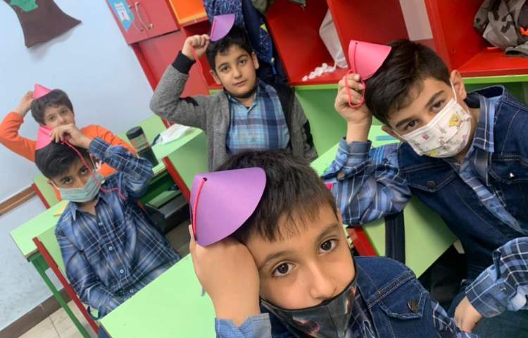 آموزش ساخت مخروط در پایه سوم دبستان