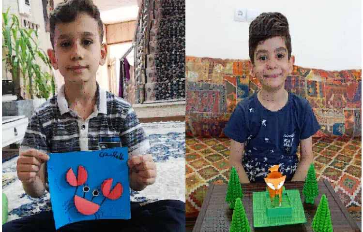 آموزش ساخت کاردستی در کلاس تابستانی خلاقیت 6