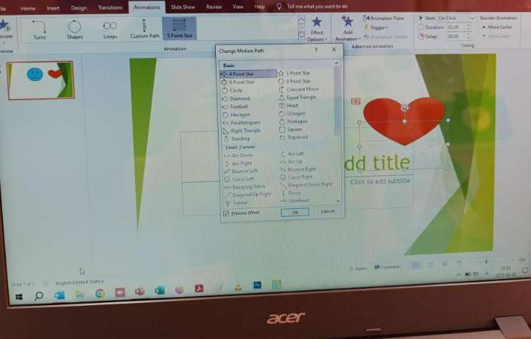 آموزش سربرگ انیمیشن در پاورپوینت 1