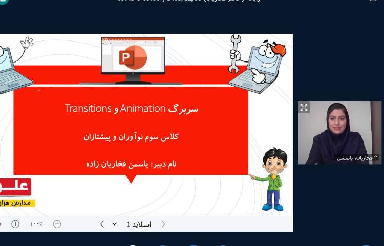 آموزش سربرگ انیمیشن در پاورپوینت 1