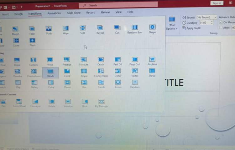 آموزش سربرگ transitions