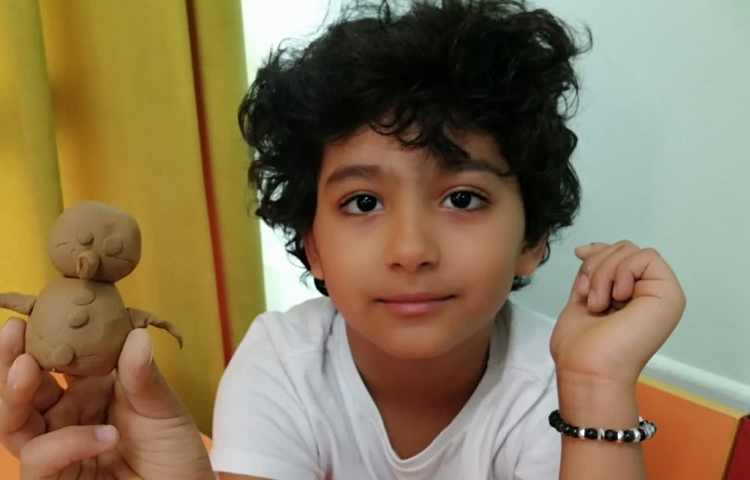 آموزش سفالگری (آدم برفی) 4