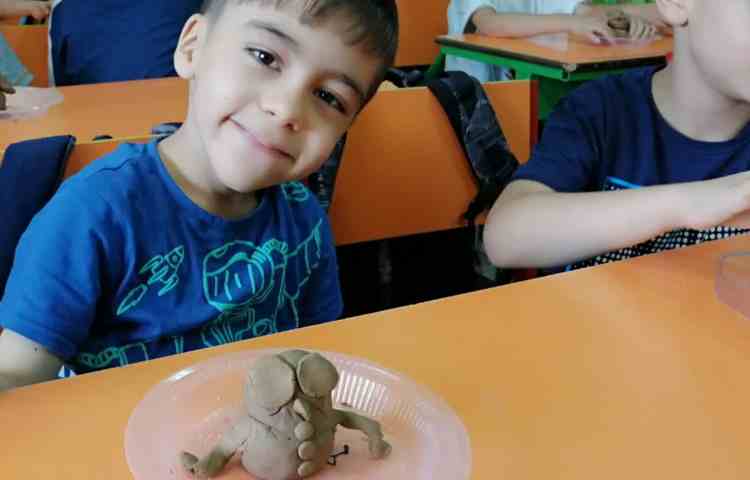 آموزش سفالگری (آدم برفی) 5