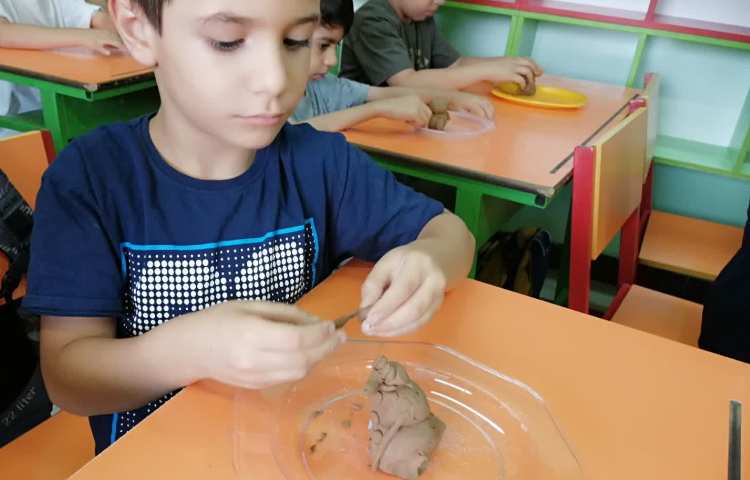 آموزش سفالگری (آدم برفی) 6