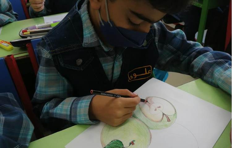 آموزش طراحی سیب در پایه چهارم 2