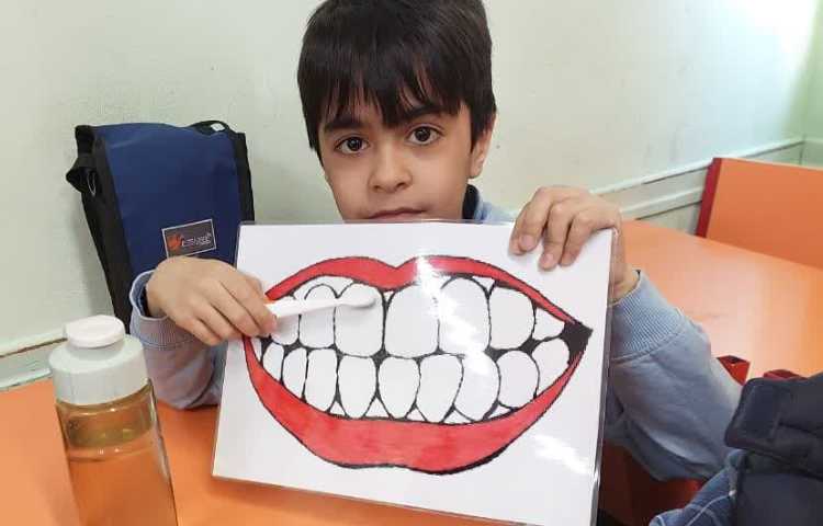 آموزش طریقه مسواک زدن و روز دندانپزشک پایه اول دبستان 12