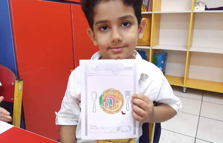 آموزش غذاها با نقاشی و همخوانی شعر Rainow 2