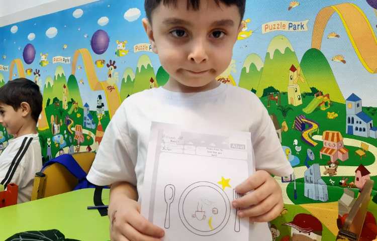 آموزش غذاها با نقاشی و همخوانی شعر Rainow 4