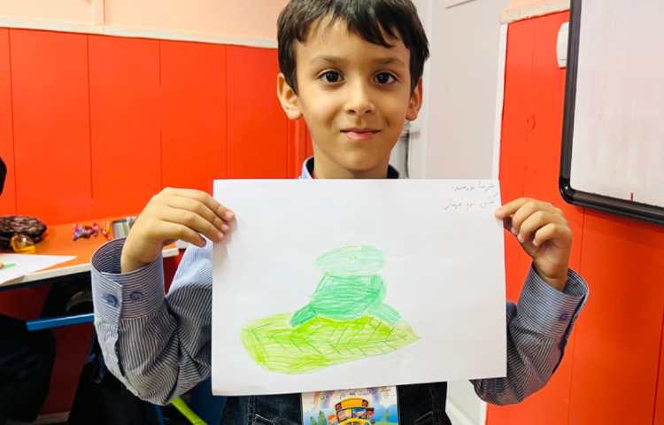 آموزش قورباغه بااشکال هندسی و کارت پستال برای روز پست و 2