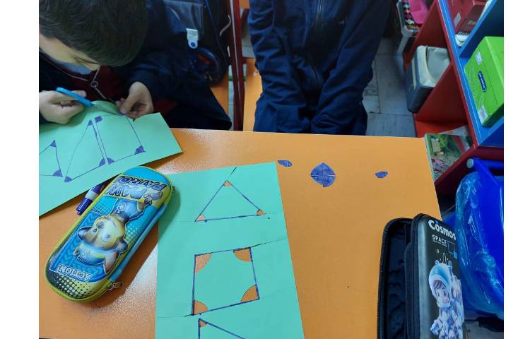 آموزش مجموع زاویه های داخلی اشکال هندسی همراه با دست ورزی 5
