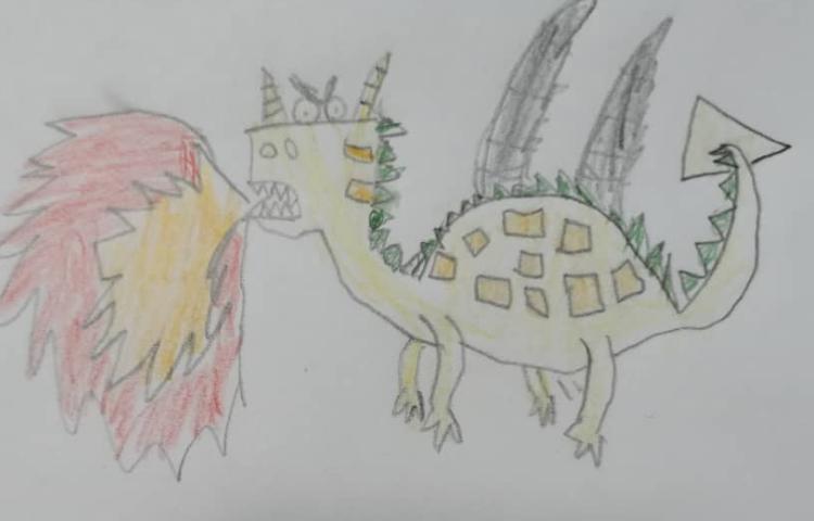 آموزش نقاشی اژدها 2