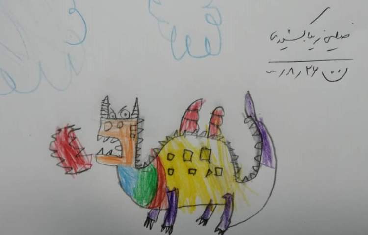 آموزش نقاشی اژدها 4
