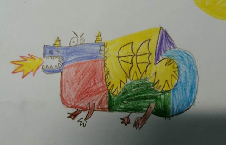 آموزش نقاشی اژدها 5