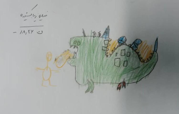 آموزش نقاشی اژدها 6