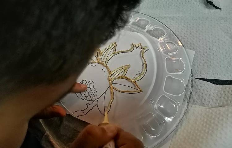 آموزش نقاشی با خمیر ویترای پایه ششم 4