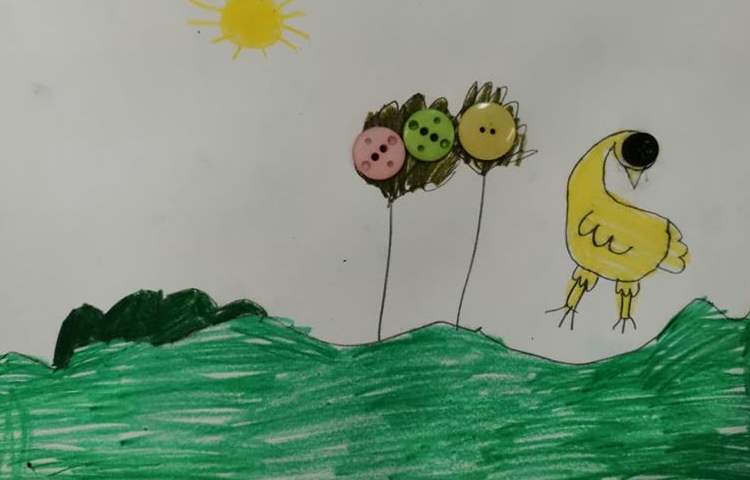 آموزش نقاشی با دکمه پایه اول 1