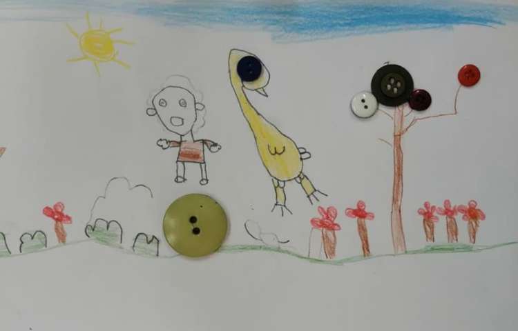 آموزش نقاشی با دکمه پایه اول 2