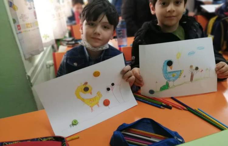 آموزش نقاشی با دکمه پایه اول 3