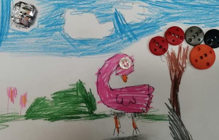 آموزش نقاشی با دکمه پایه اول 4