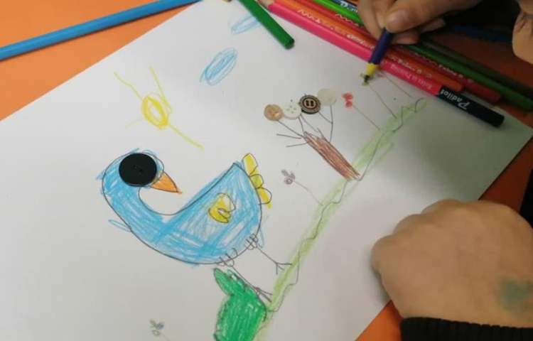 آموزش نقاشی با دکمه پایه اول 7