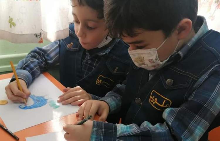 آموزش نقاشی با دکمه پایه اول 8