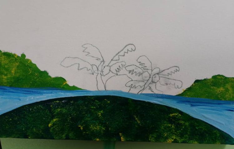 آموزش نقاشی با رنگ روغن روی بوم 1