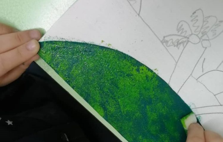 آموزش نقاشی با رنگ روغن روی بوم 3