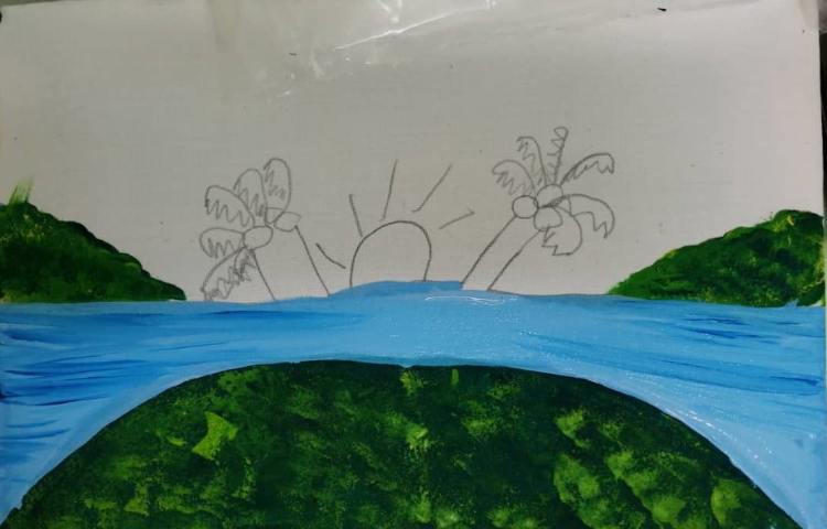 آموزش نقاشی با رنگ روغن روی بوم 4