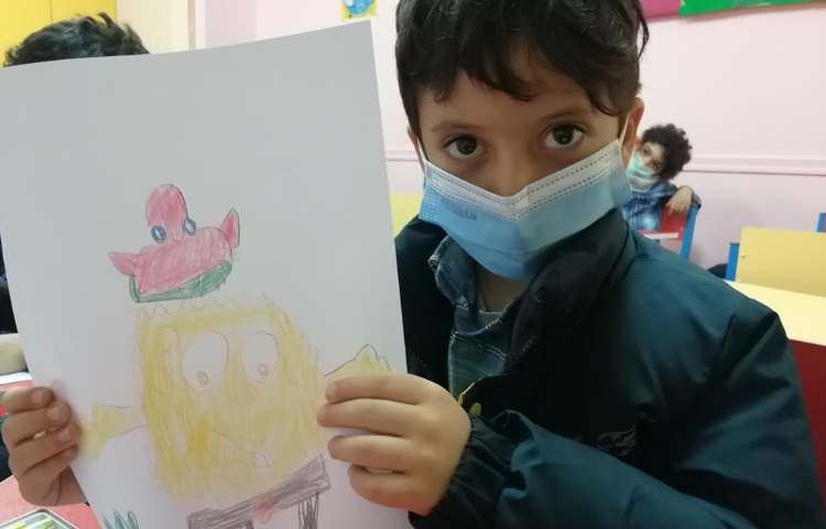 آموزش نقاشی با مداد رنگی پیش دبستان 1