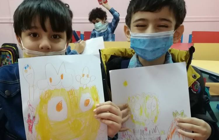 آموزش نقاشی با مداد رنگی پیش دبستان