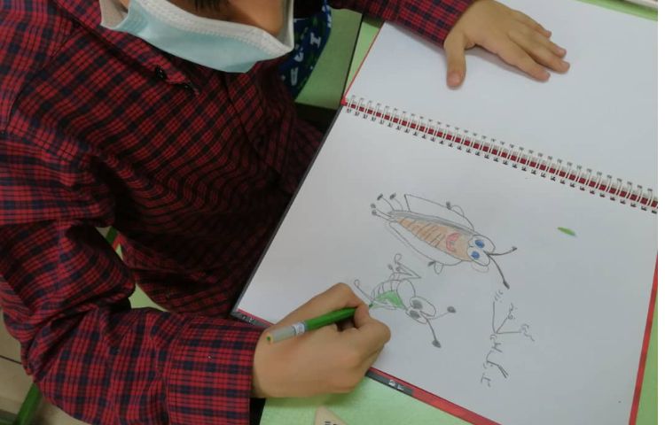 آموزش نقاشی حشرات به همراه ترکیب رنگ ها 5