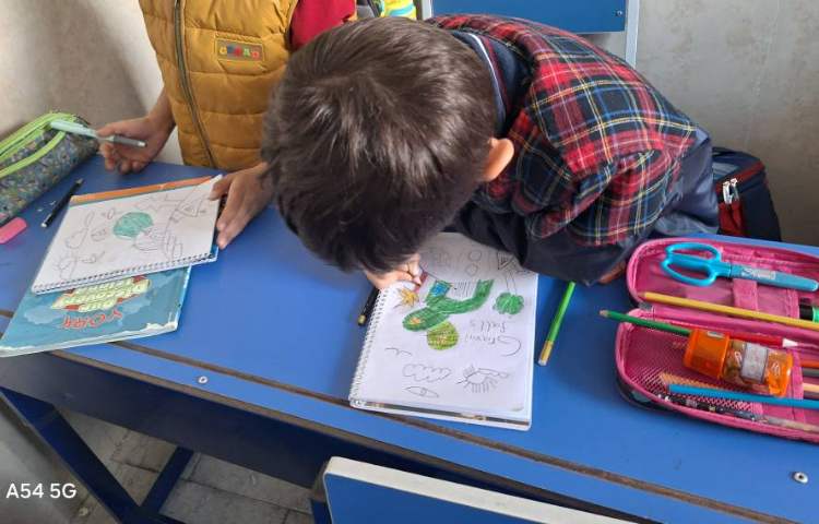 آموزش نقاشی خانه کاکتوسی پایه دوم 3