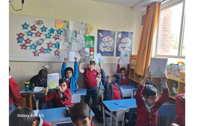 آموزش نقاشی خانه کاکتوسی پایه دوم 6