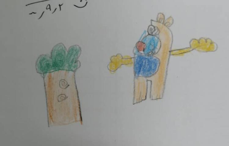 آموزش نقاشی خرس با عدد 3 انگلیسی 3