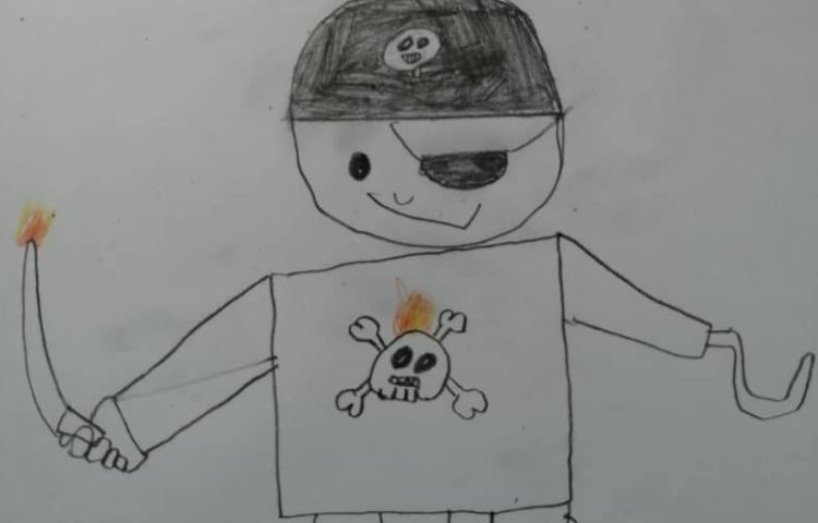 آموزش نقاشی دزد دریایی 9