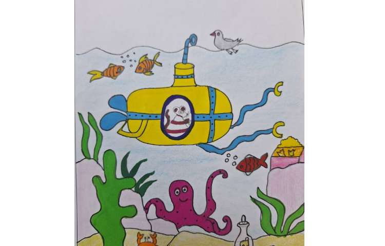 آموزش نقاشی زیر دریایی پایه سوم