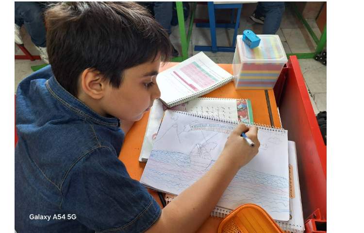 آموزش نقاشی قایق بادبانی نقاشی خطی 4