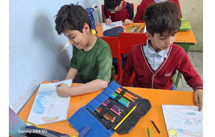 آموزش نقاشی قایق بادبانی نقاشی خطی 5