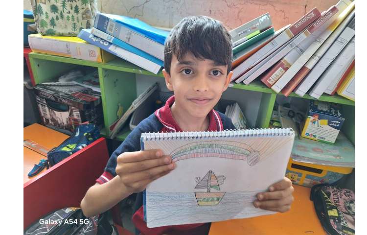 آموزش نقاشی قایق بادبانی نقاشی خطی 6