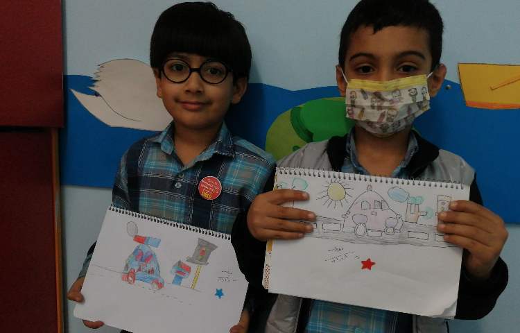 آموزش نقاشی ماشین دانش آموزان پایه اول 3