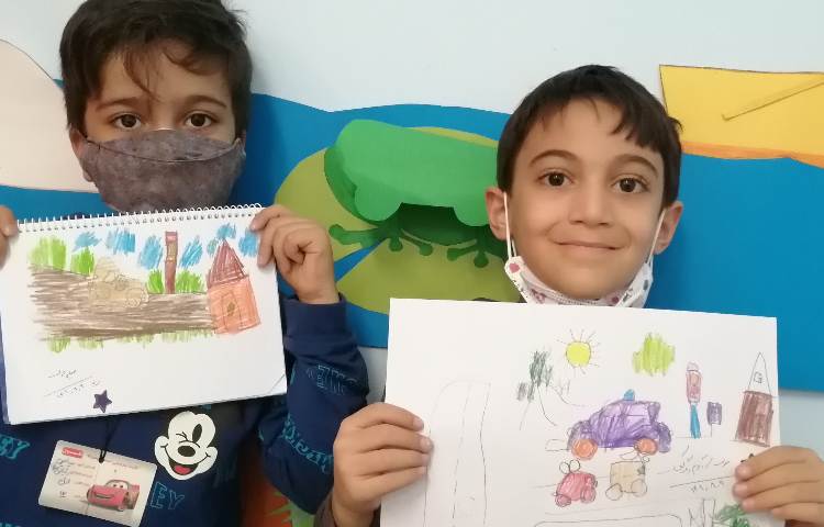 آموزش نقاشی ماشین دانش آموزان پایه اول