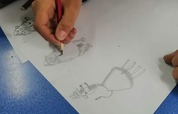 آموزش نقاشی و طراحی حیوانات با مداد سیاه 3