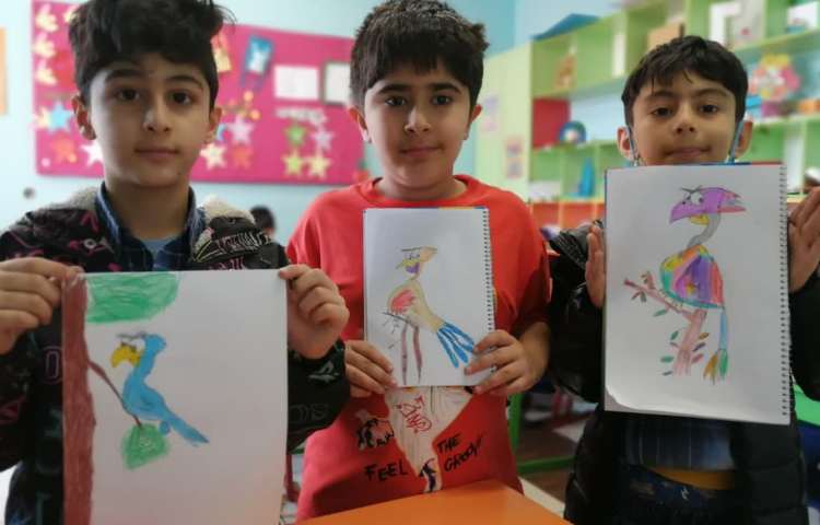 آموزش نقاشی و طراحی پرنده پایه سوم دبستان 4