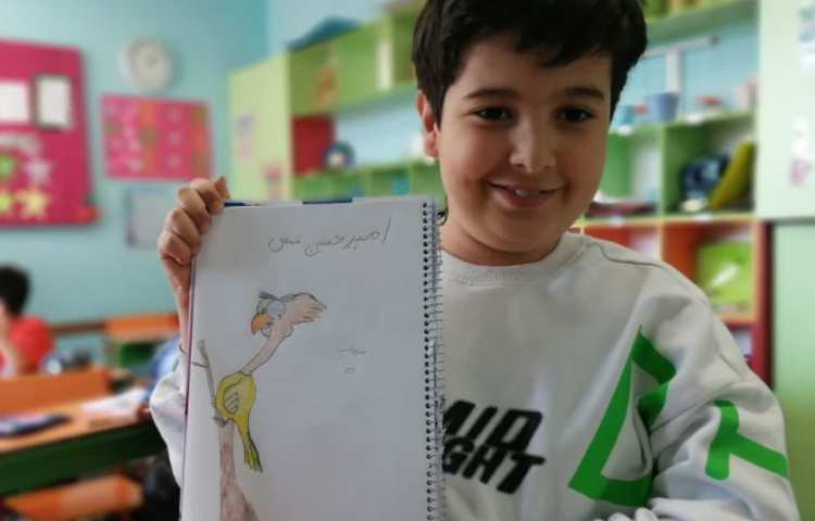 آموزش نقاشی و طراحی پرنده پایه سوم دبستان 5