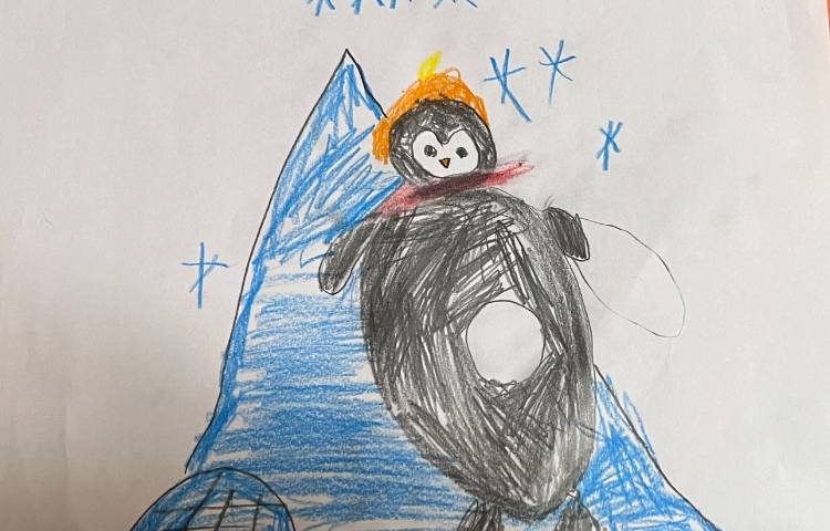 آموزش نقاشی پنگوئن 12