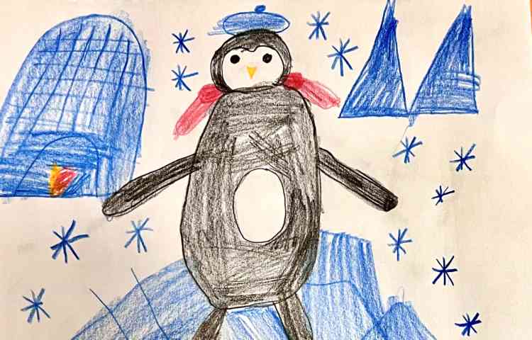 آموزش نقاشی پنگوئن 13