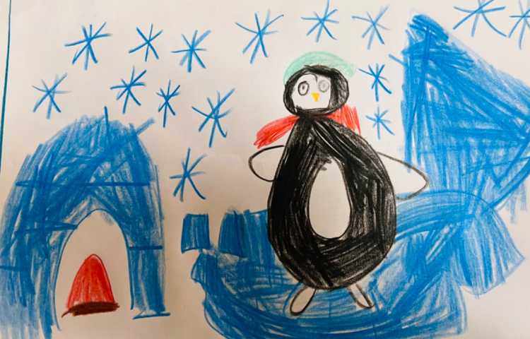 آموزش نقاشی پنگوئن 14