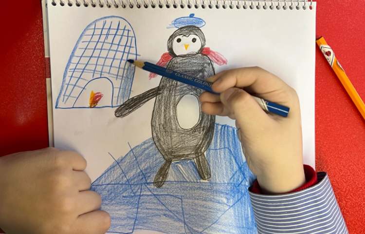 آموزش نقاشی پنگوئن 4