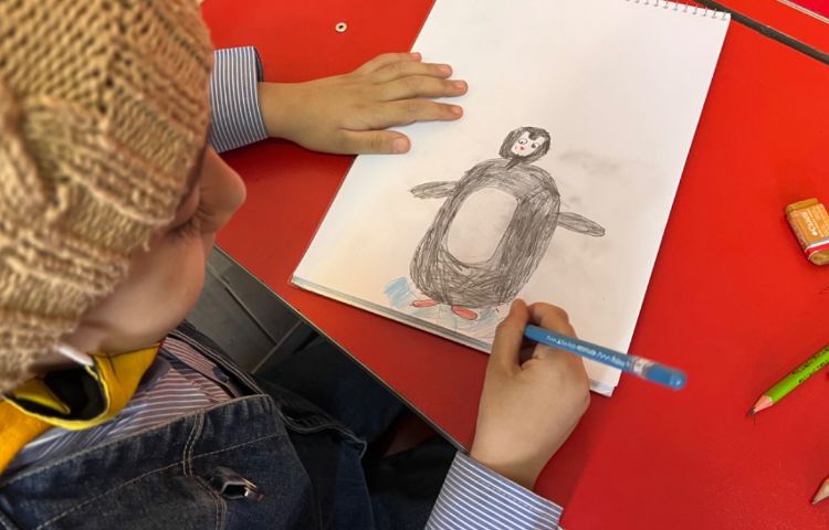 آموزش نقاشی پنگوئن 5